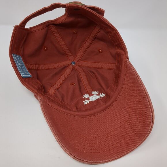 Life is Good Snowflake Slideback Hat Red One Size Adjustable Embroidered Cotton - Picture 6 of 8